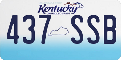 KY license plate 437SSB