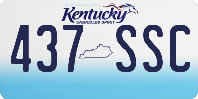 KY license plate 437SSC