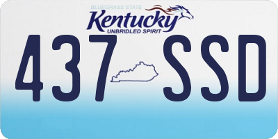 KY license plate 437SSD