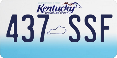 KY license plate 437SSF