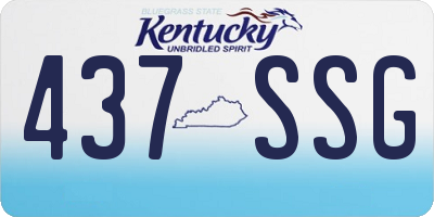 KY license plate 437SSG