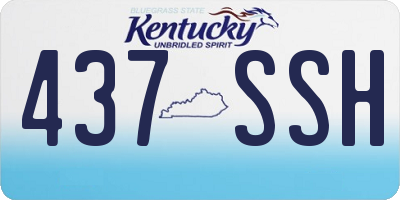 KY license plate 437SSH
