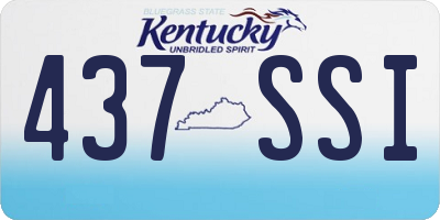 KY license plate 437SSI