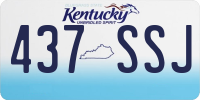 KY license plate 437SSJ