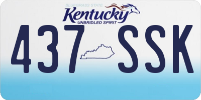 KY license plate 437SSK