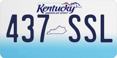KY license plate 437SSL