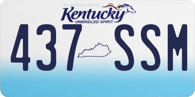 KY license plate 437SSM