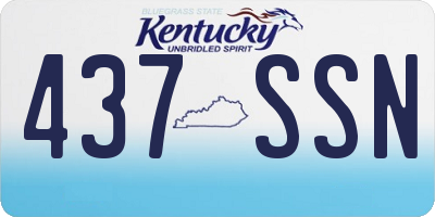 KY license plate 437SSN
