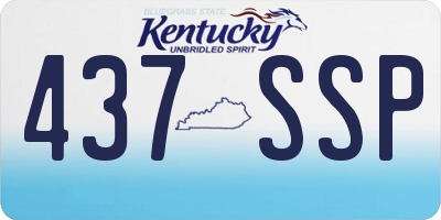KY license plate 437SSP