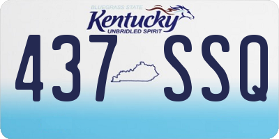 KY license plate 437SSQ