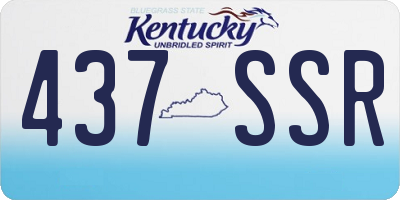KY license plate 437SSR