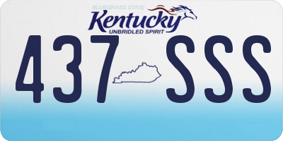 KY license plate 437SSS