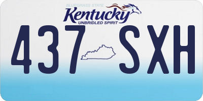 KY license plate 437SXH