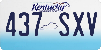 KY license plate 437SXV