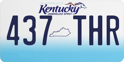 KY license plate 437THR