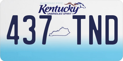 KY license plate 437TND
