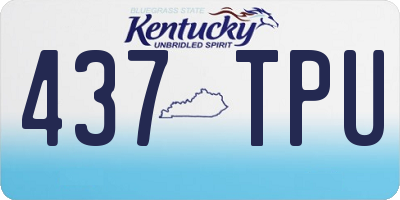 KY license plate 437TPU