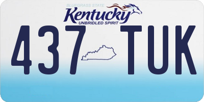 KY license plate 437TUK