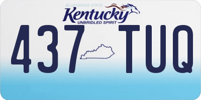 KY license plate 437TUQ