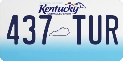 KY license plate 437TUR