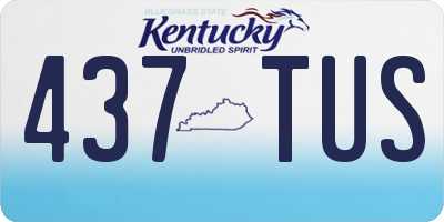 KY license plate 437TUS