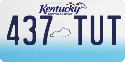 KY license plate 437TUT