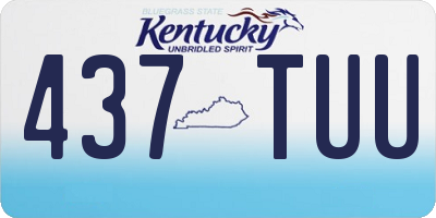 KY license plate 437TUU