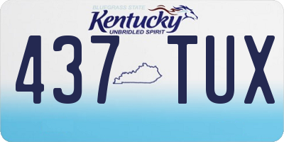 KY license plate 437TUX