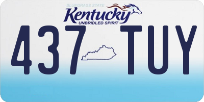 KY license plate 437TUY