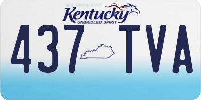 KY license plate 437TVA