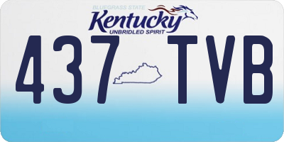 KY license plate 437TVB