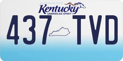 KY license plate 437TVD