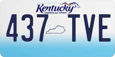 KY license plate 437TVE