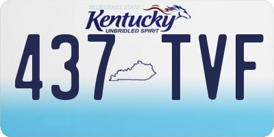 KY license plate 437TVF