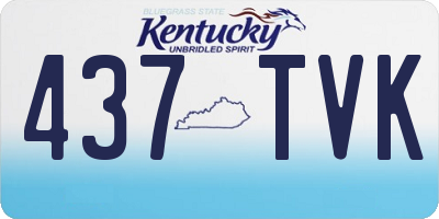 KY license plate 437TVK