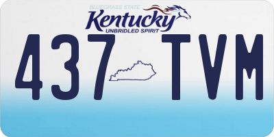 KY license plate 437TVM