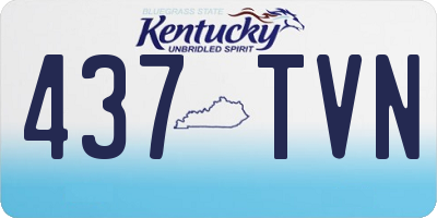 KY license plate 437TVN
