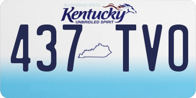 KY license plate 437TVO