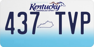 KY license plate 437TVP