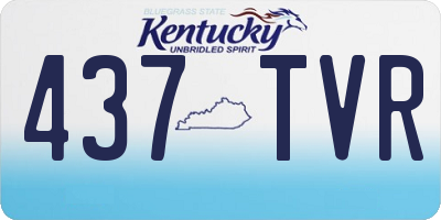 KY license plate 437TVR