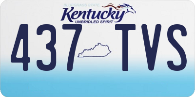 KY license plate 437TVS