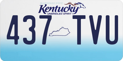 KY license plate 437TVU
