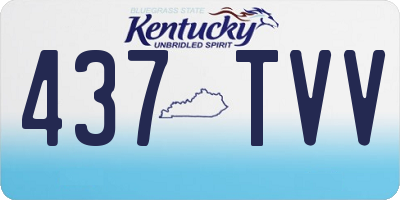 KY license plate 437TVV
