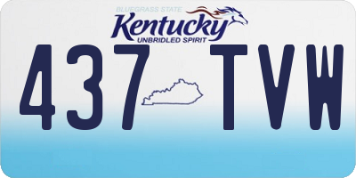 KY license plate 437TVW