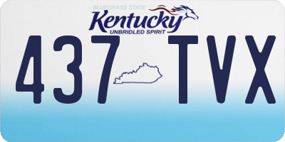 KY license plate 437TVX