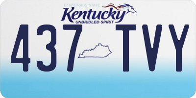 KY license plate 437TVY