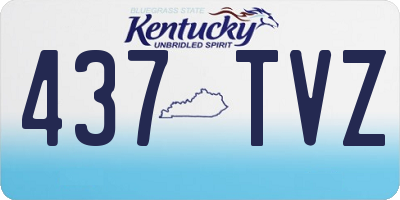 KY license plate 437TVZ