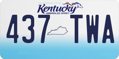 KY license plate 437TWA