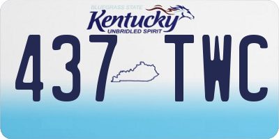 KY license plate 437TWC