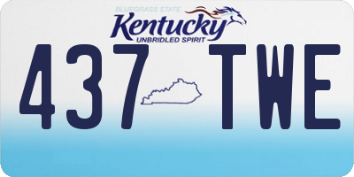 KY license plate 437TWE